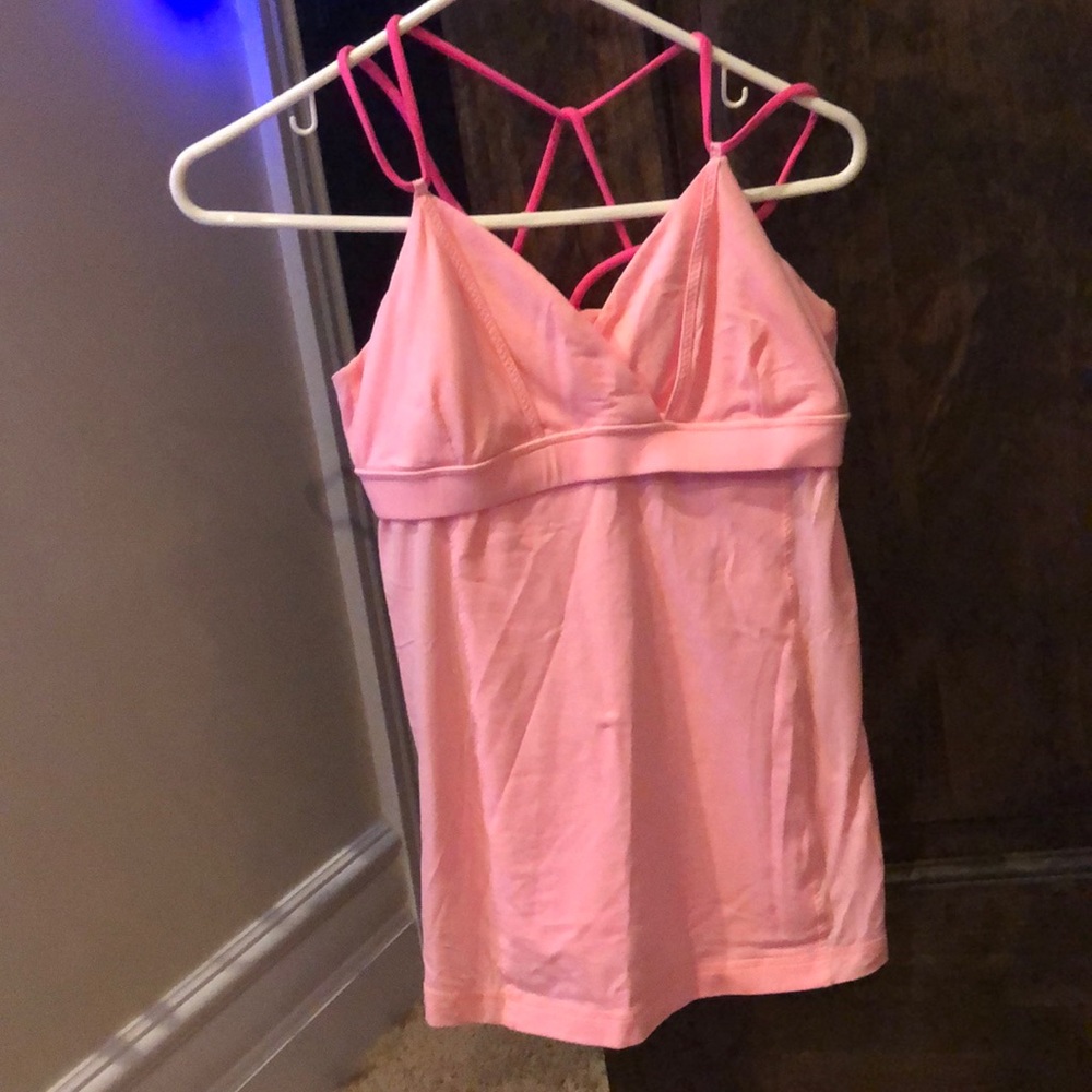 Pink LULULEMON tank top